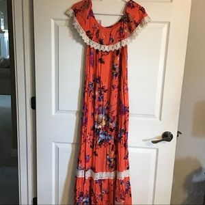 Umgee Floral off the shoulder summer dress